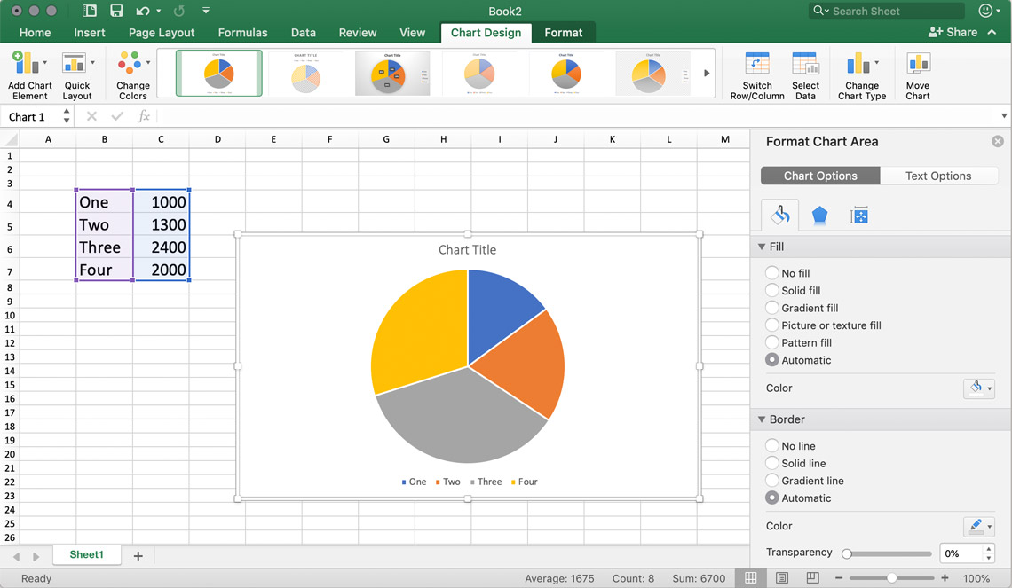 Creating a Pie Chart in Excel — Vizzlo