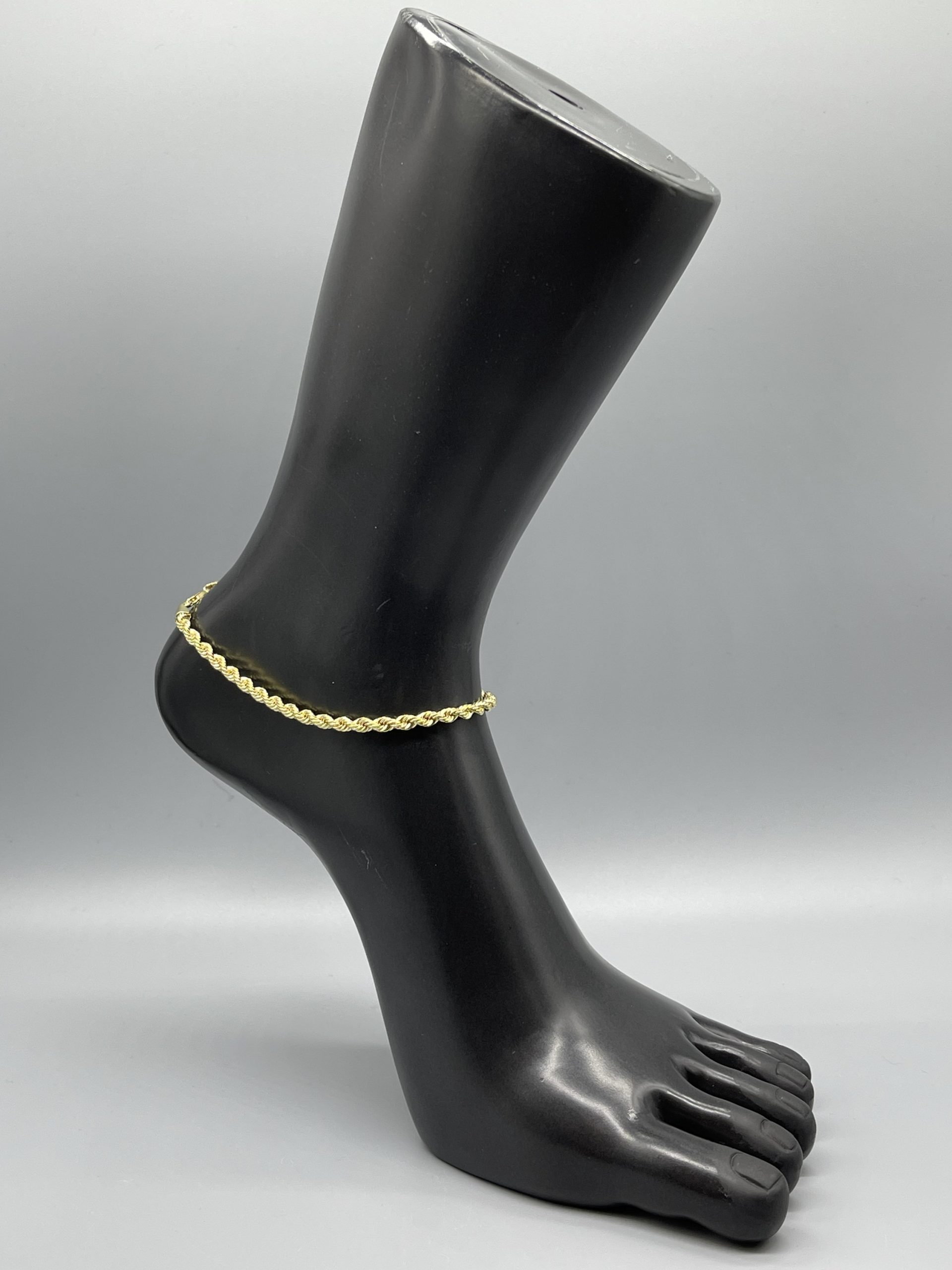 10KT Gold Rope Anklet VJ Diamond Sanford Orlando