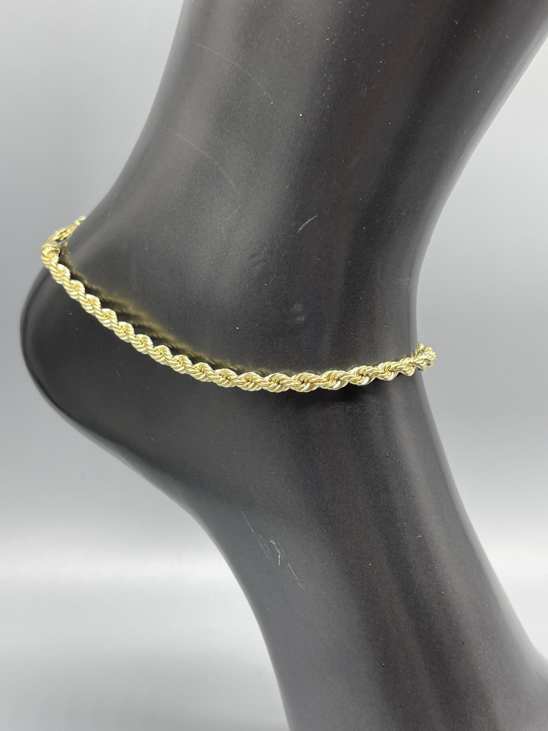 10KT Gold Rope Anklet VJ Diamond Sanford Orlando