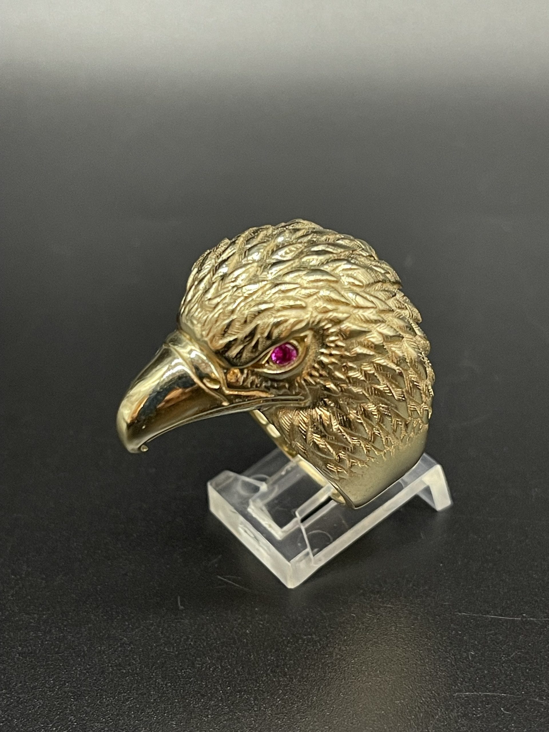 10KT Gold Mens Eagle Ring VJ Diamond Sanford Orlando