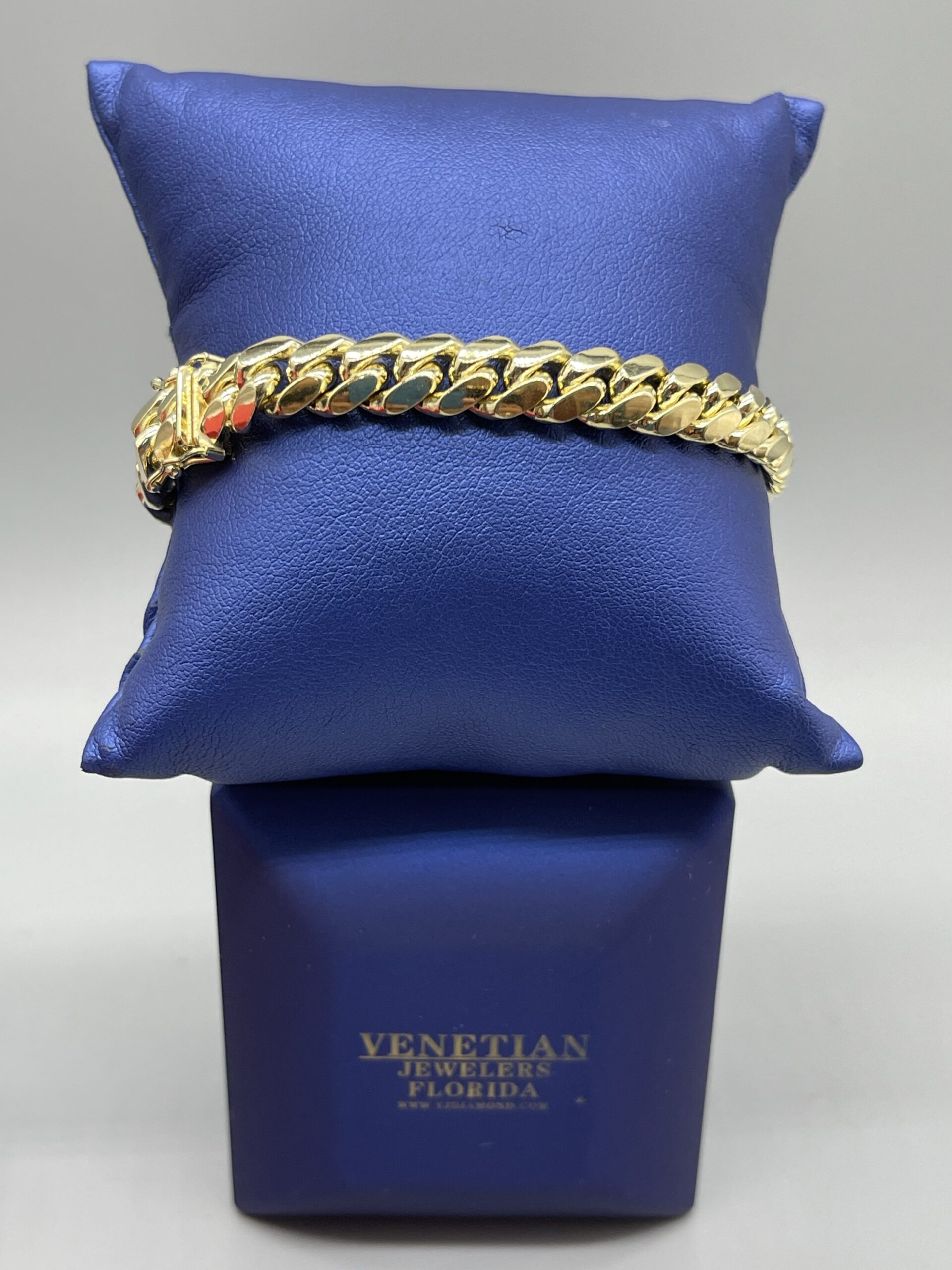 14KT Gold 8MM Solid MiamiCuban Bracelet VJ Diamond Sanford Orlando