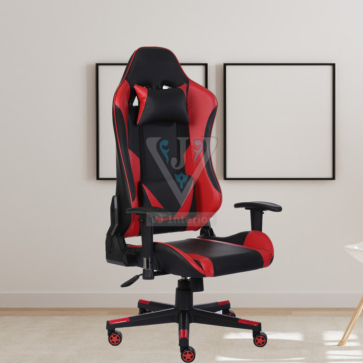 High Back Leatherette Gaming Any Time Chair Black & Blue