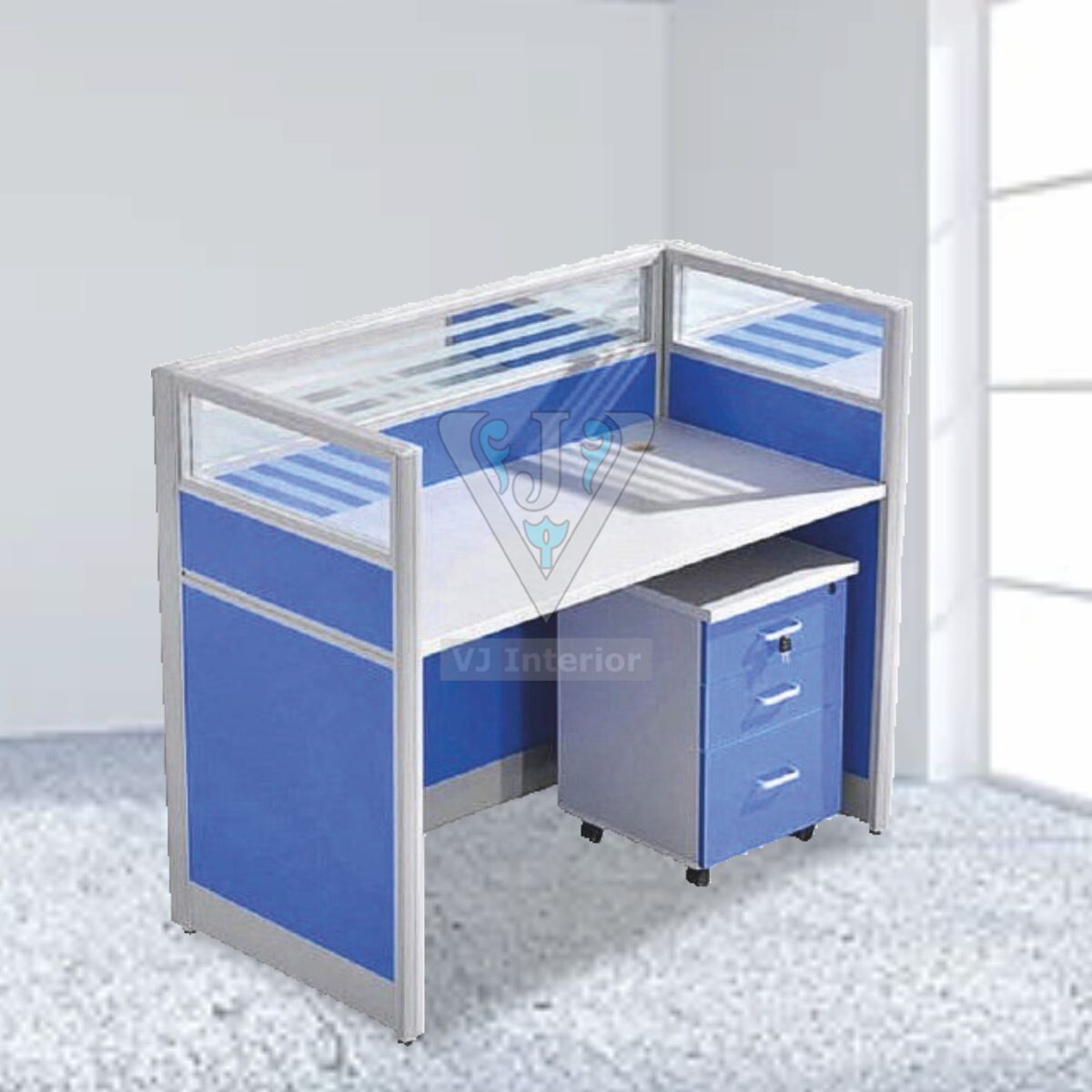 VJ2285 Single Seater Workstation with Movable Pedestal VJ Interior