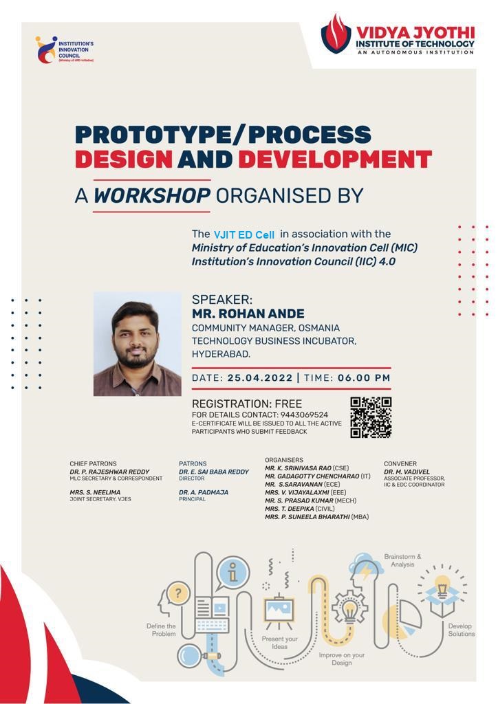 One day on “Prototype Process Design and Development” VJIT