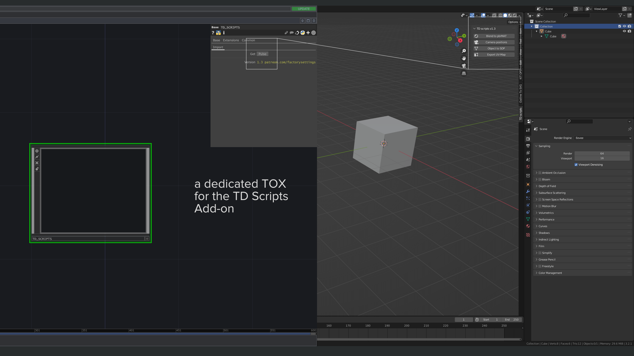 TD SCRIPTS V1.3 A BLENDER ADDON FOR TOUCHDESIGNER VJ UNION