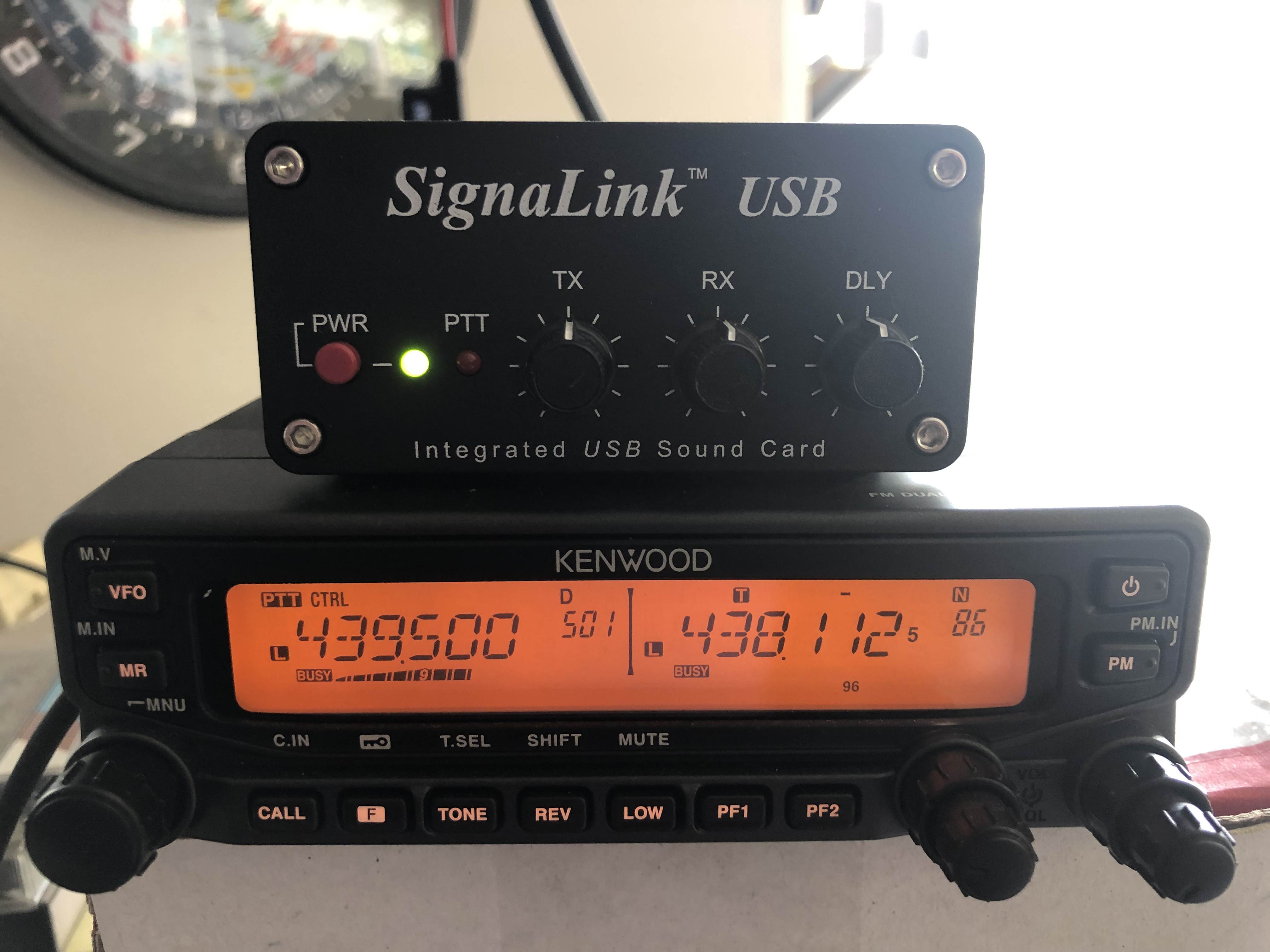 Kenwood TMV71A with SignaLink for DMR to