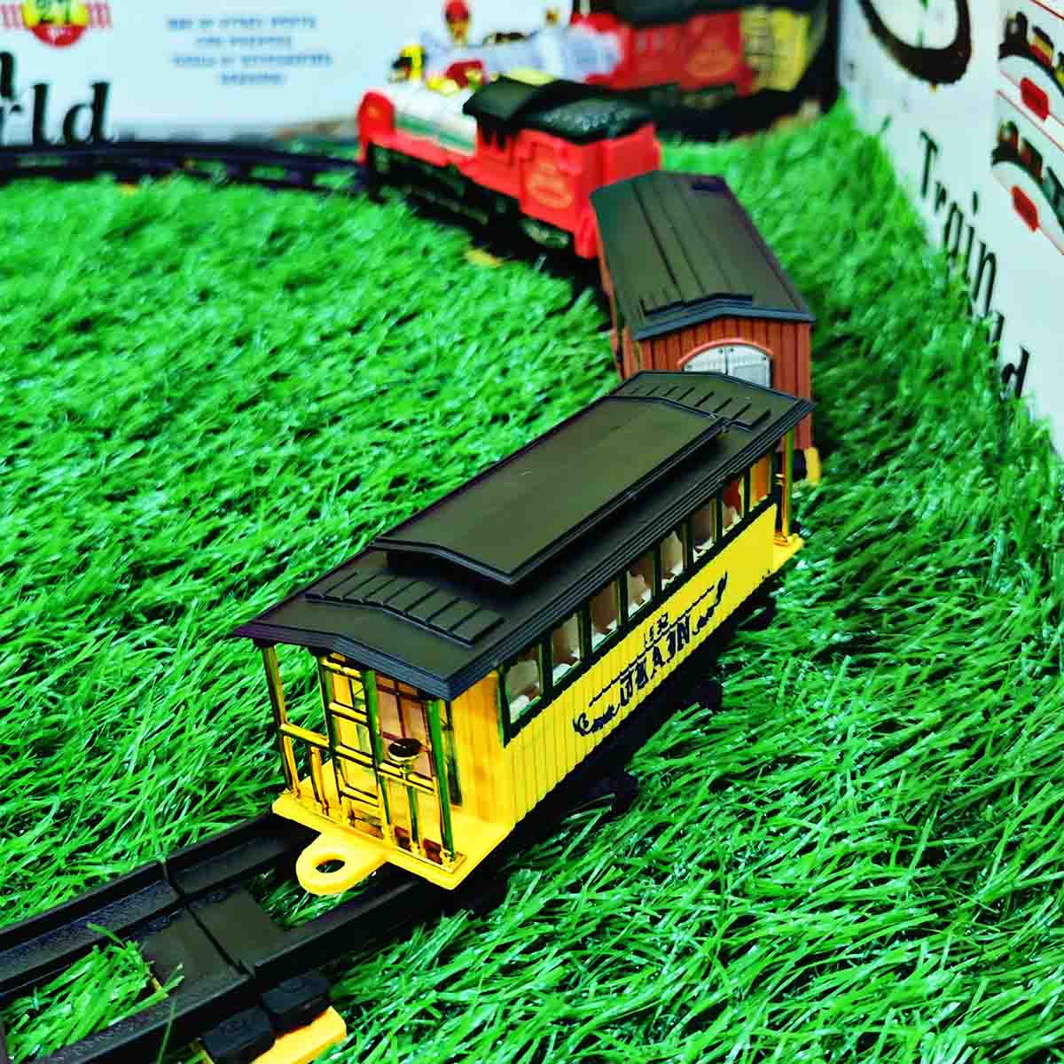 Train World Toy Train Track Set Real Train Sound Lighting Effects