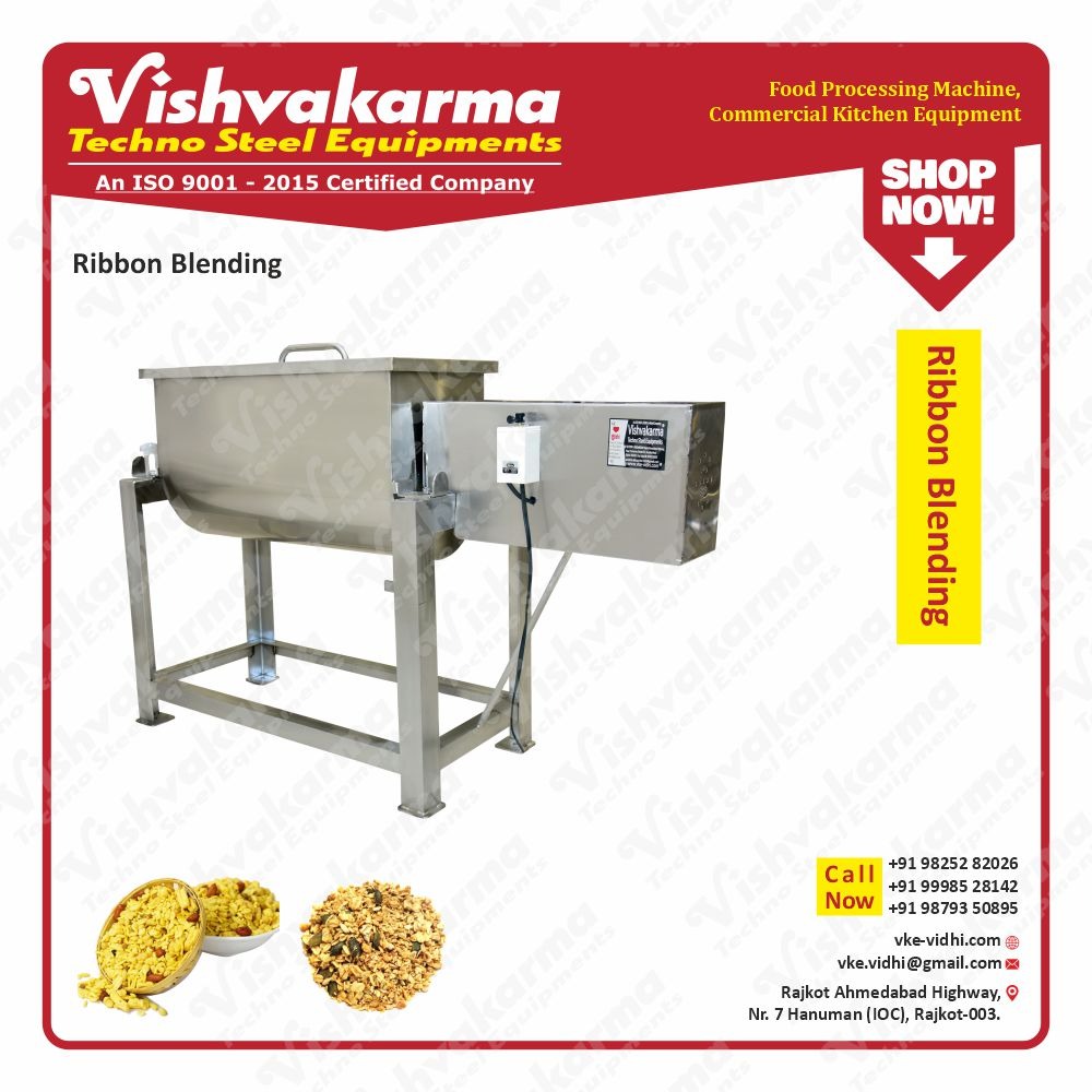 Ribbon Blending Mixing Machine Vishvakarma Techno Steel Equipments