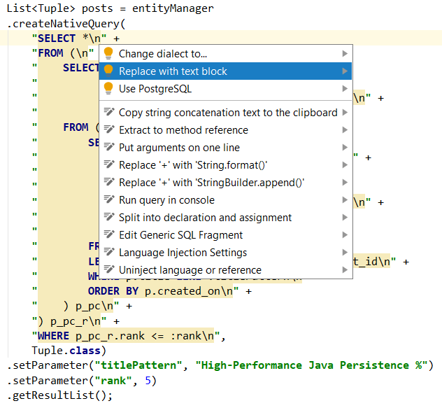 Multiline String literals with Java Text Blocks Vlad Mihalcea