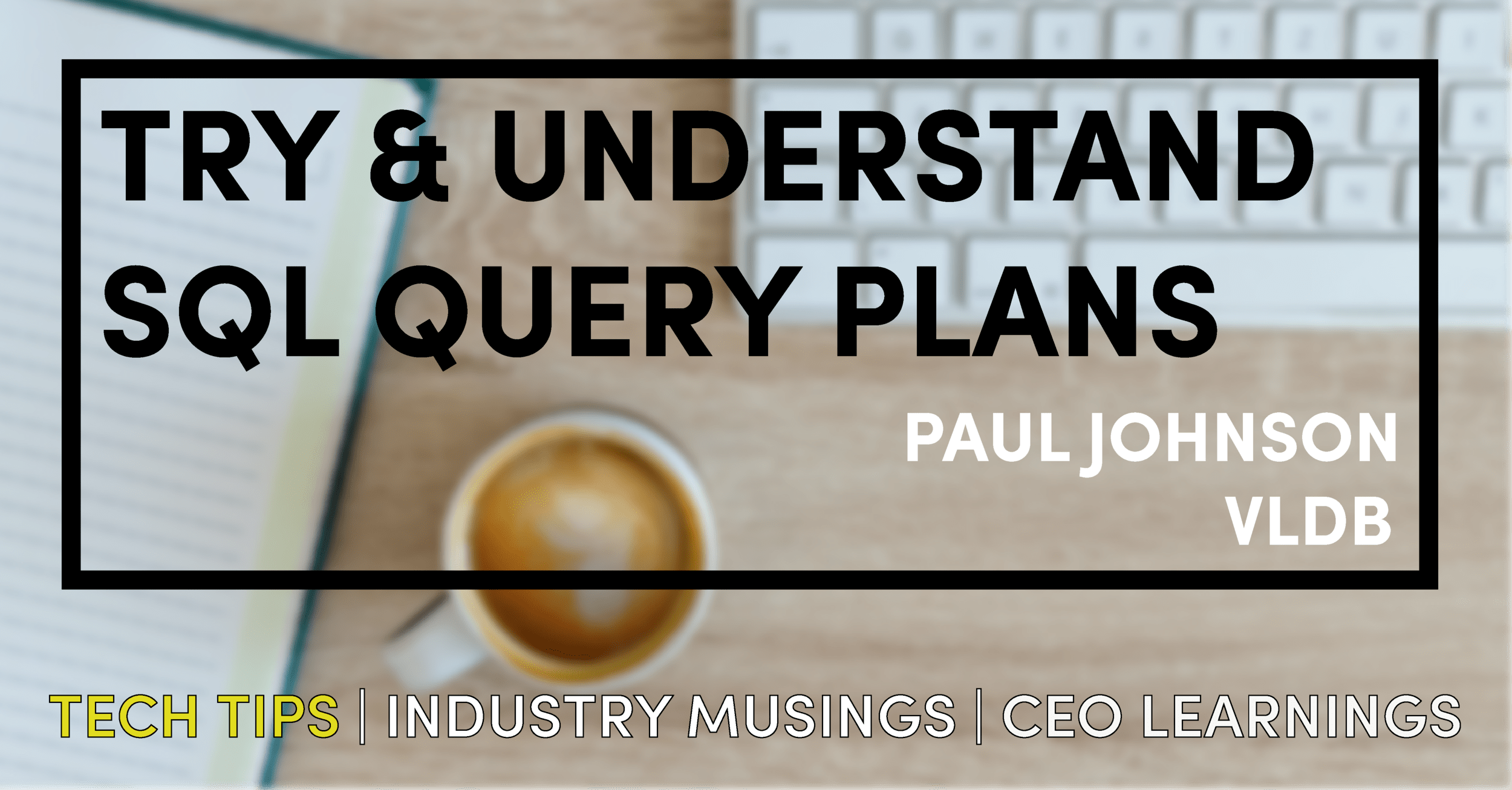Understand SQL Query Plans VLDB