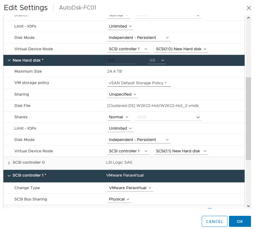 Виртуализация Внимание не используйте режим "Multiwriter" для