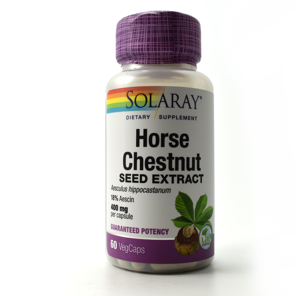 Solaray Guaranteed Potency Horse Chestnut Extract 400mg 60 Capsules