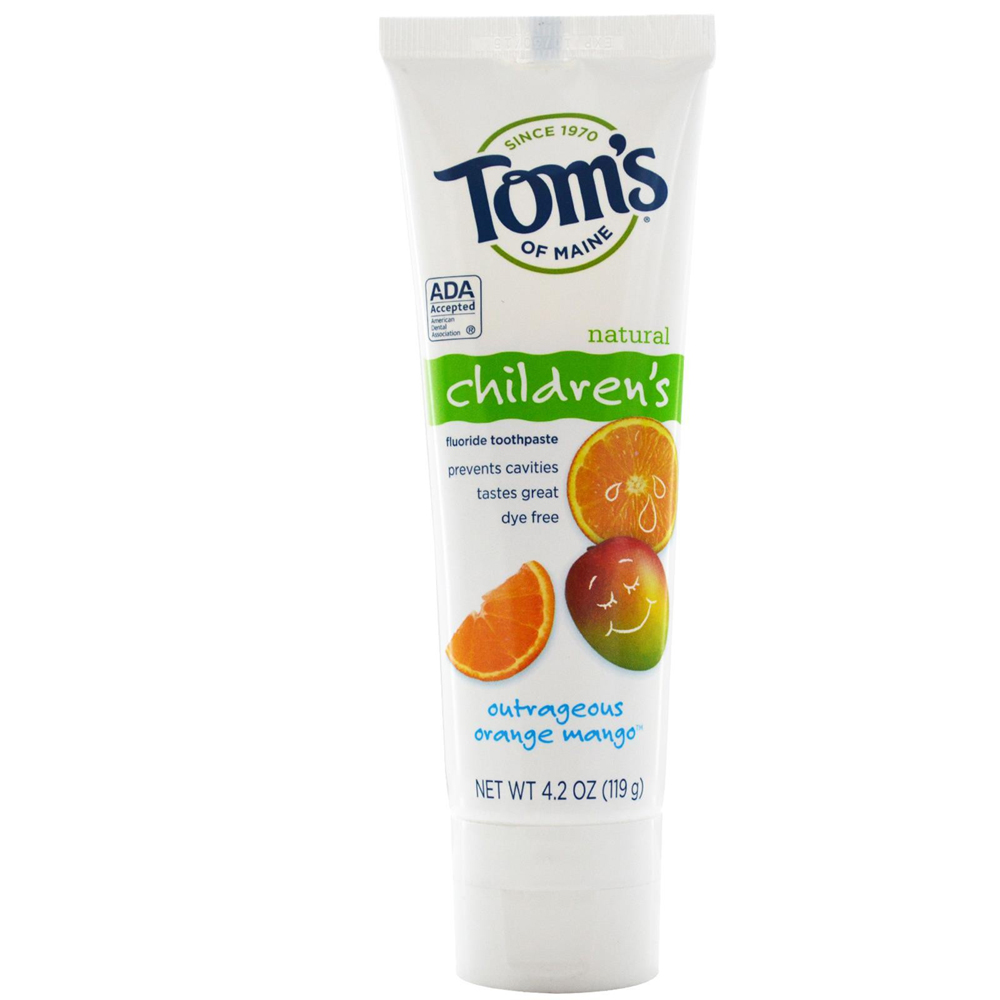 Tom's of Maine Children's Natural Fluoride Toothpaste, Orange Mango 4
