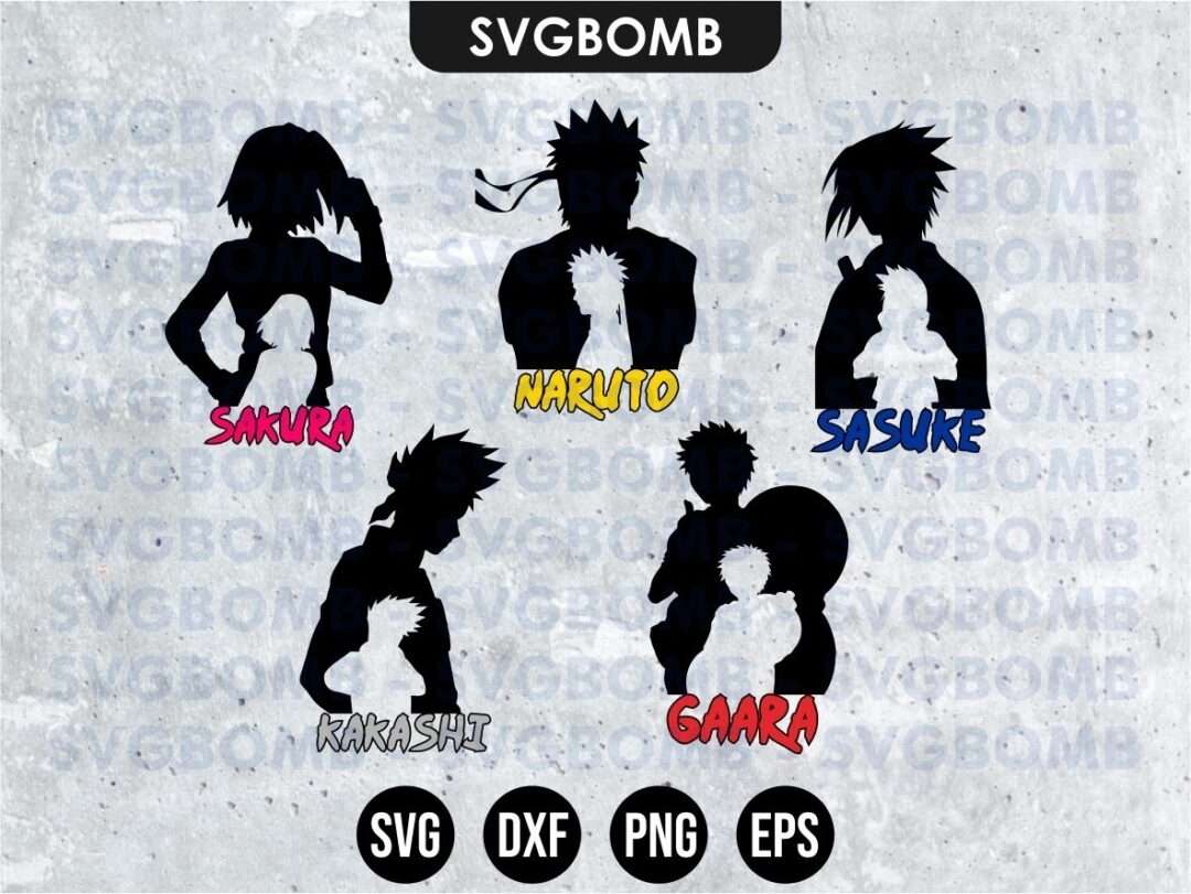 Naruto SVG Anime Naruto Character Set SVG Vectorency