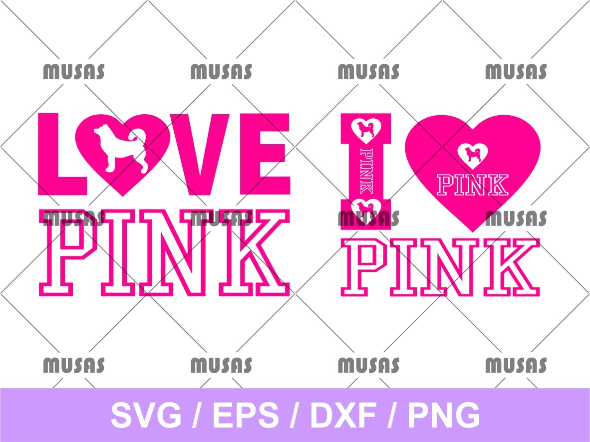 I Love Pink SVG Vectorency