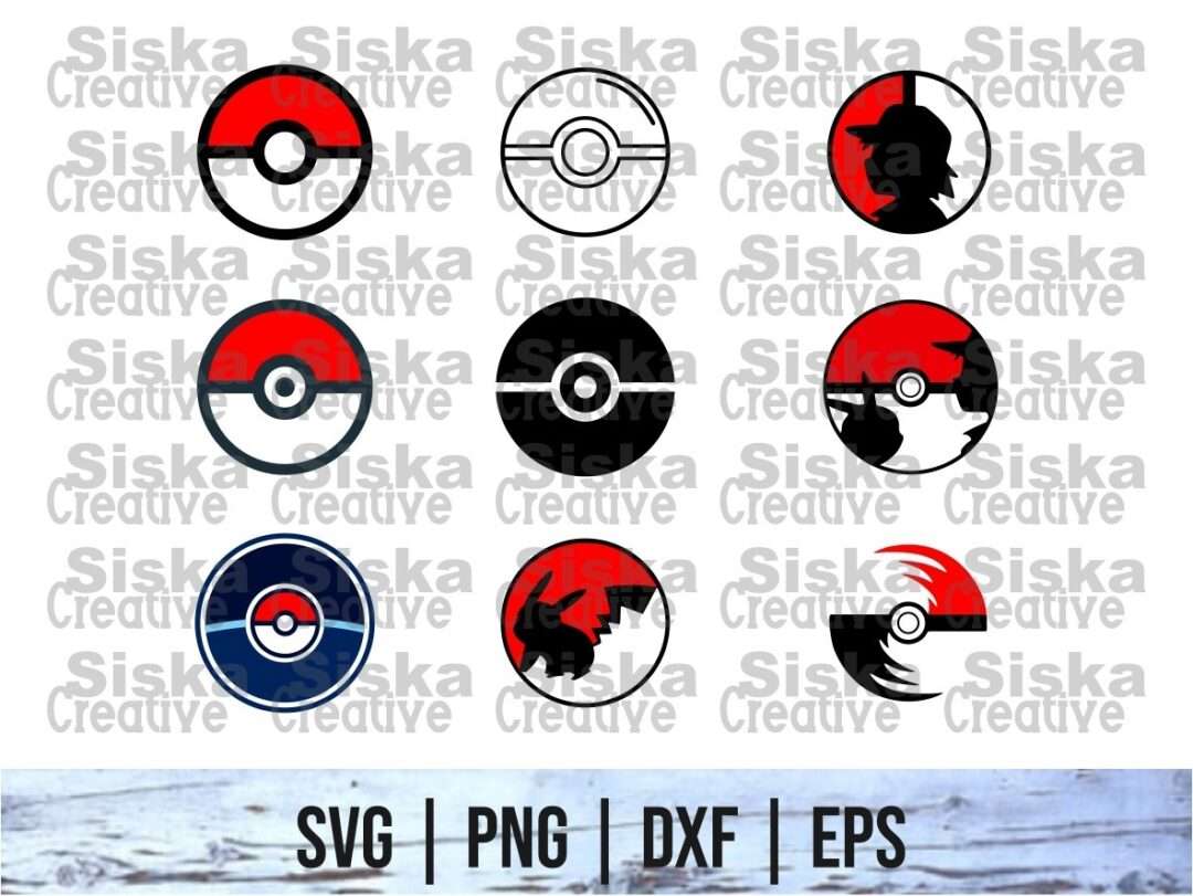 Pokemon Ball Svg File