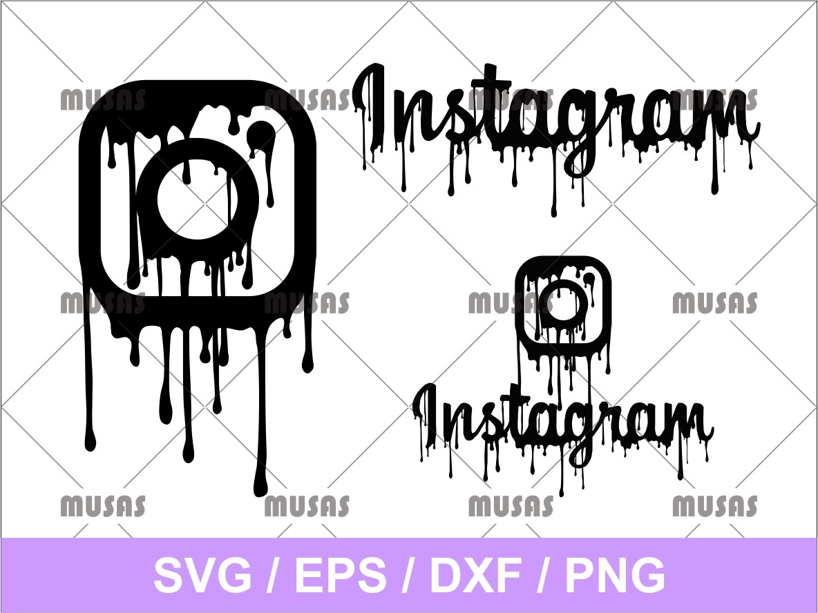 Dripping Instagram Logo SVG Vectorency