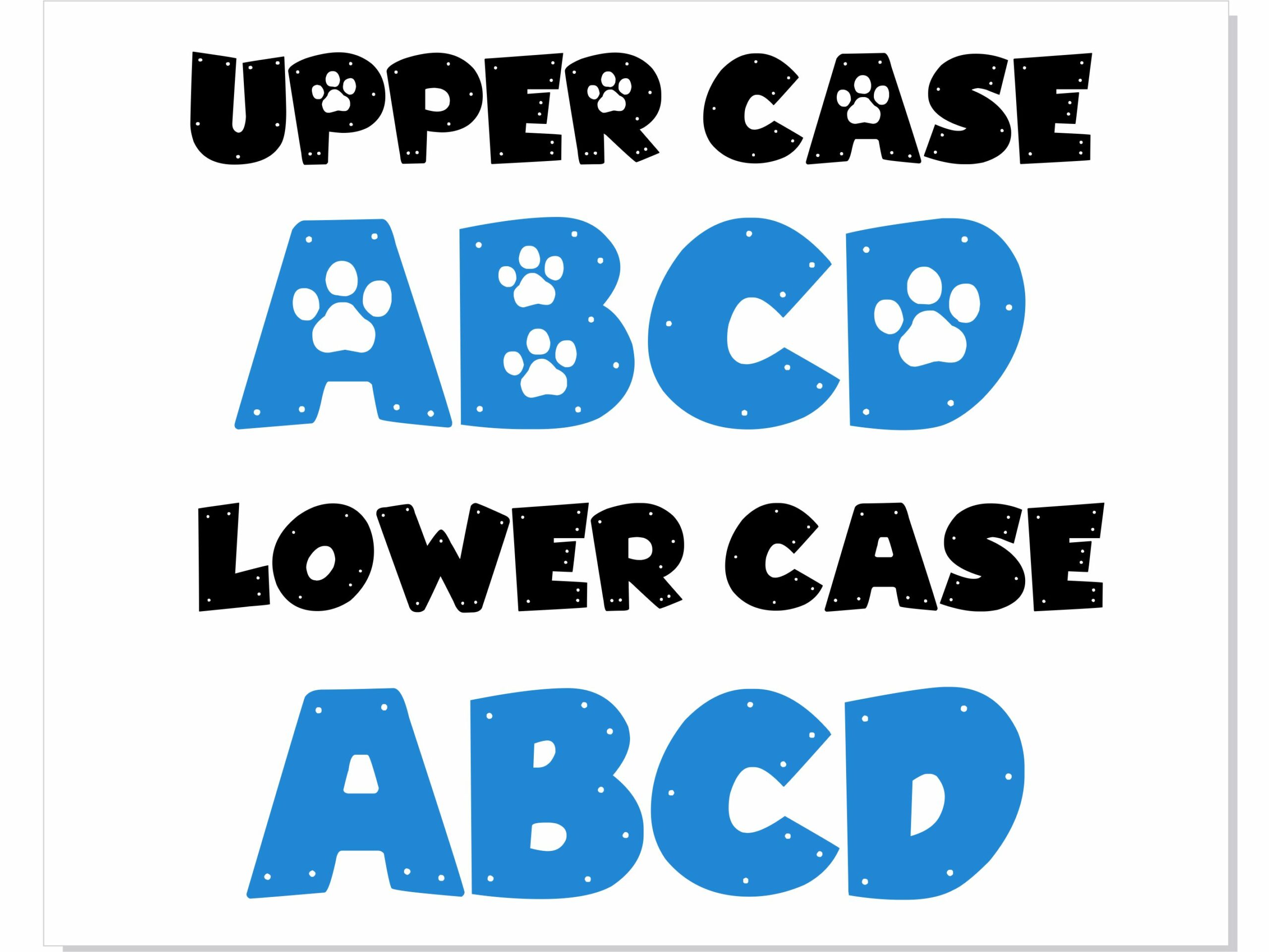 Dog Paw Print Font