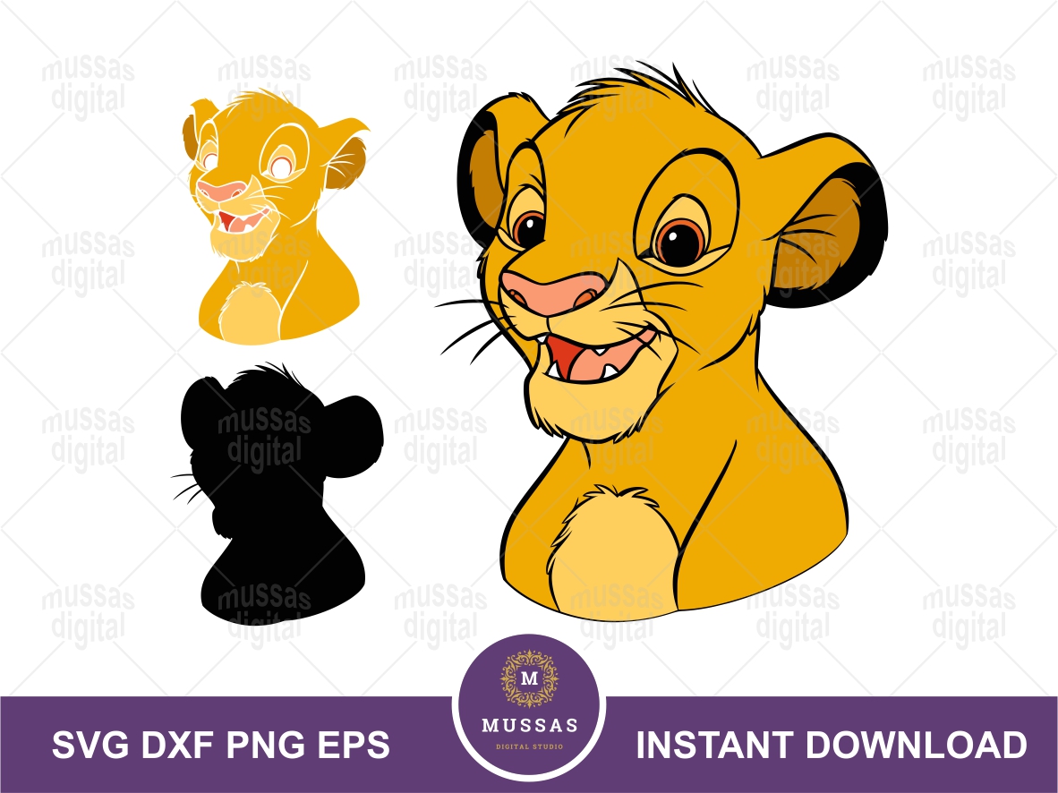 Lion King Simba SVG Layered Cricut Vectorency