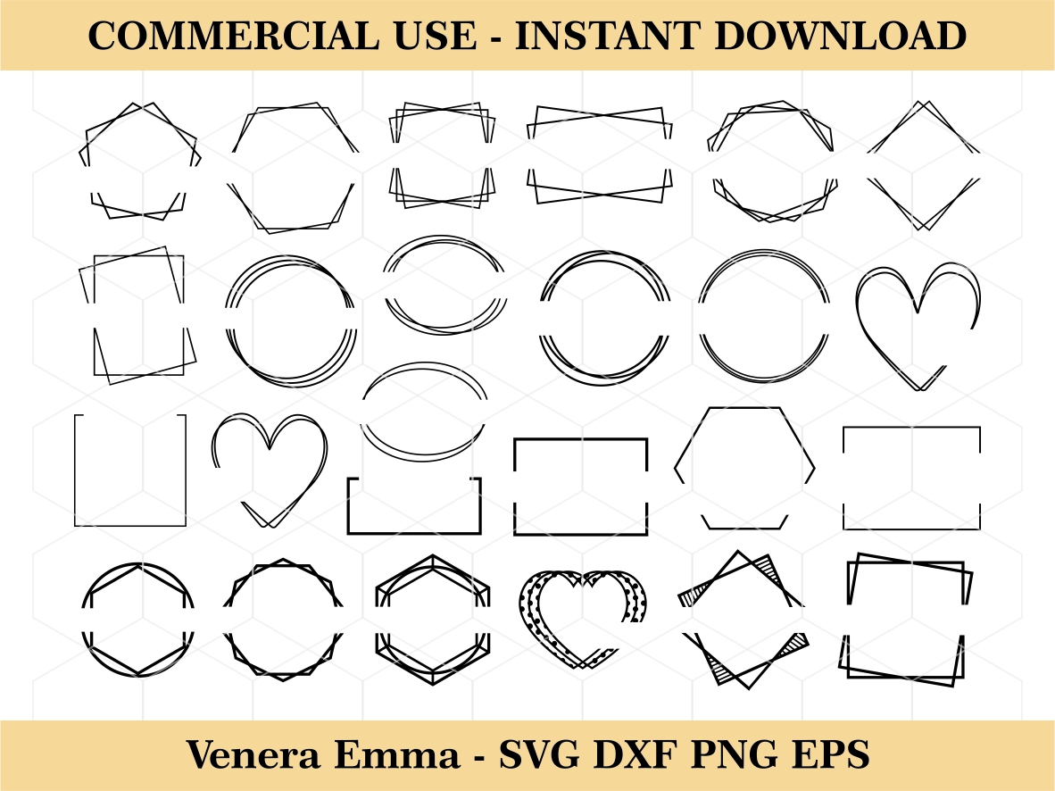Split Geometric Frames SVG Bundle Vectorency