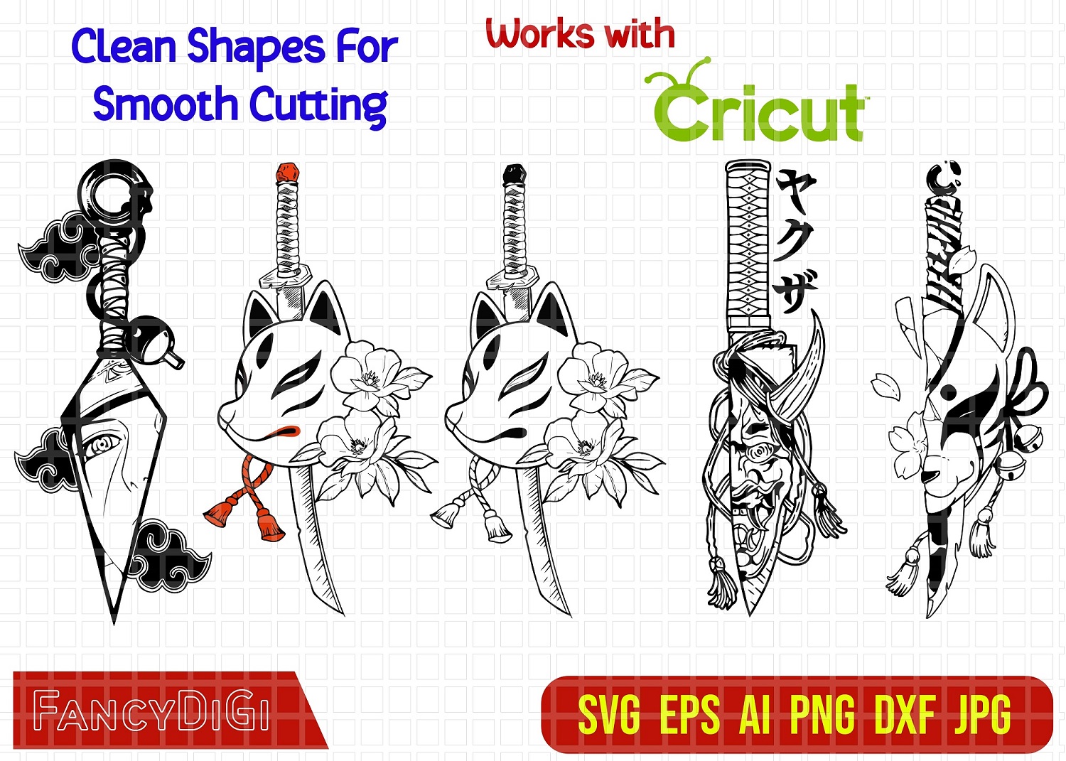 Naruto Knife SVG, Naruto SVG, Anime Knives Dagger SVG, Anime Cleaver