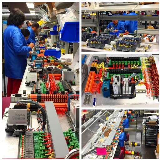 Panel assemblies in our production line in Poughkeepsie NY Vantage