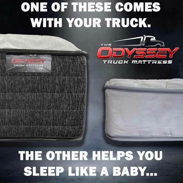 The Odyssey 12" Pocketed Coil Truck Mattress VMax Truck Sales