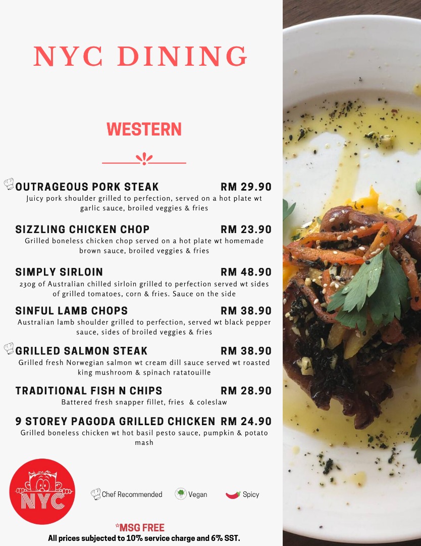 NYC Dining Bar Bandar Utama Food Delivery VMO