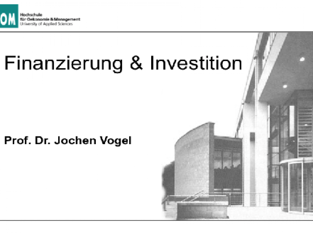 Investition, Finanzierung und Steuern De Gruyter