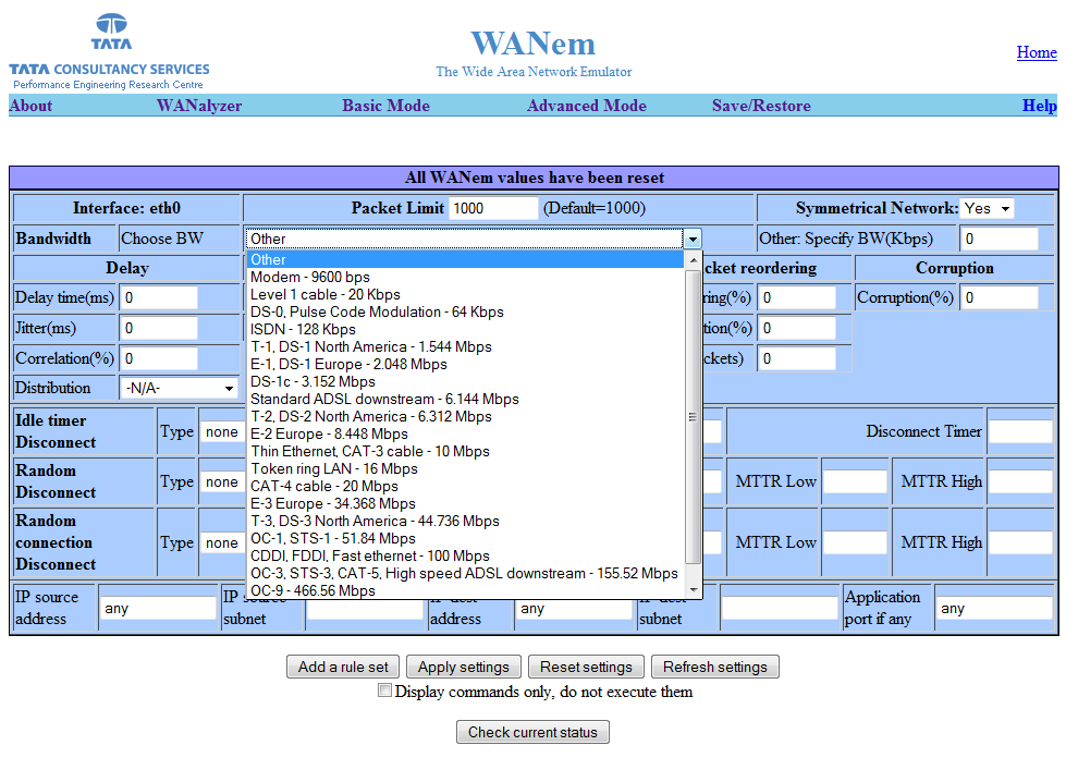 Using the WANem WAN Emulator Virtual Appliance ·