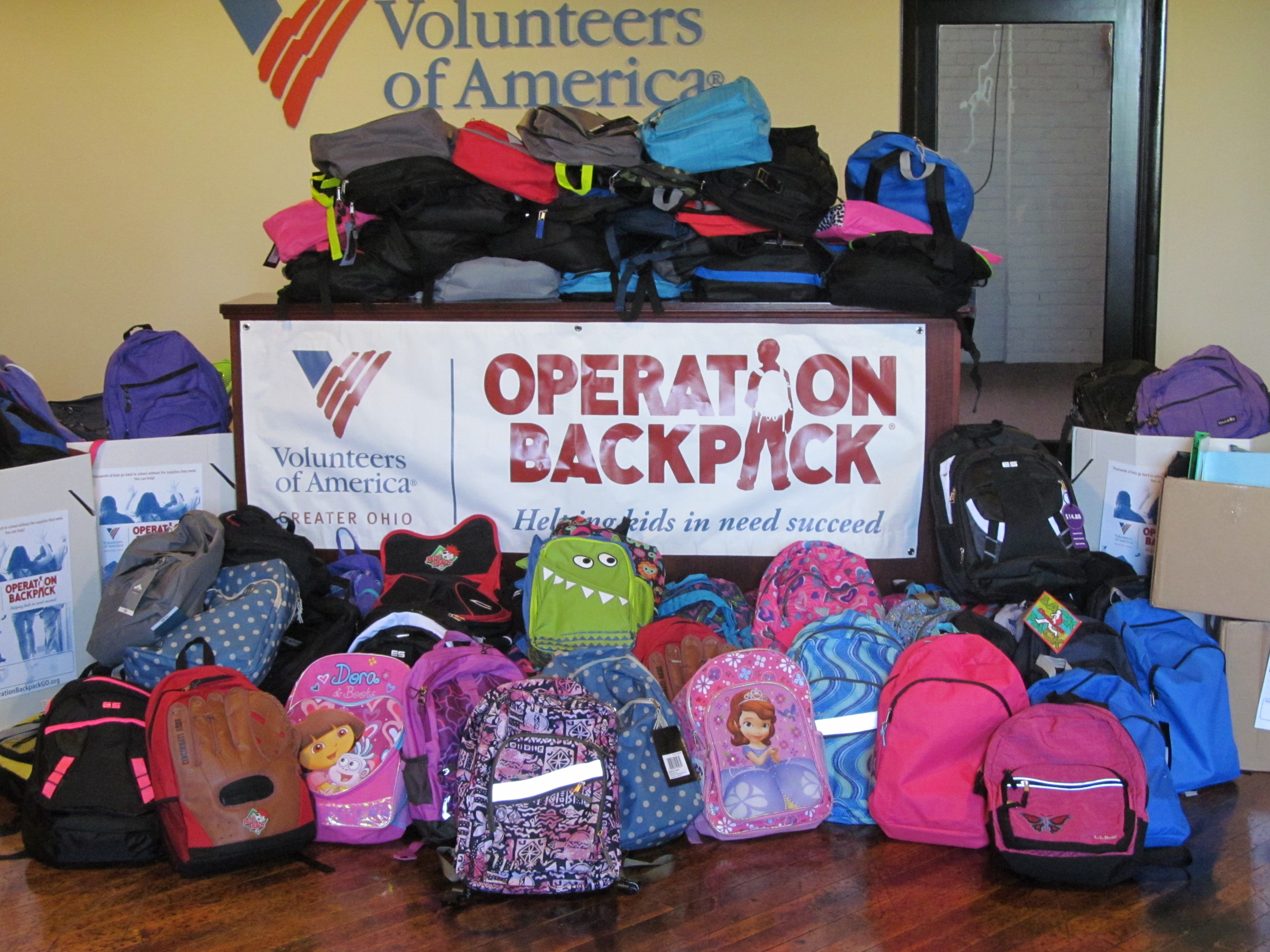 Organize your own backpack donation drive. Volunteers of America