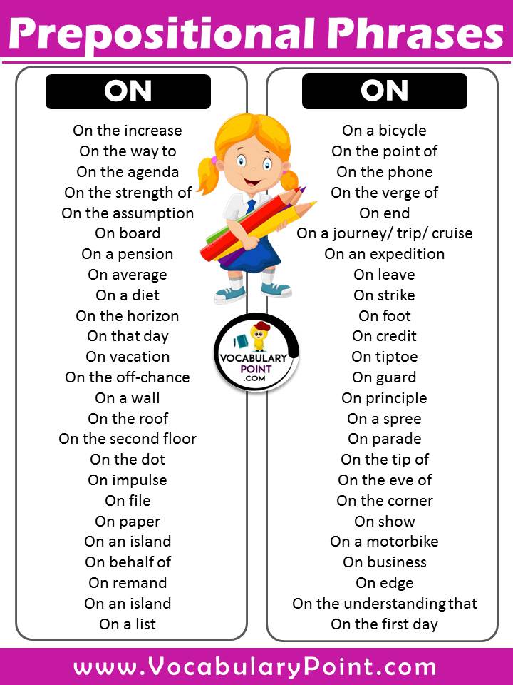 List Of Prepositional Phrases Examples | Download Pdf - Vocabulary Point