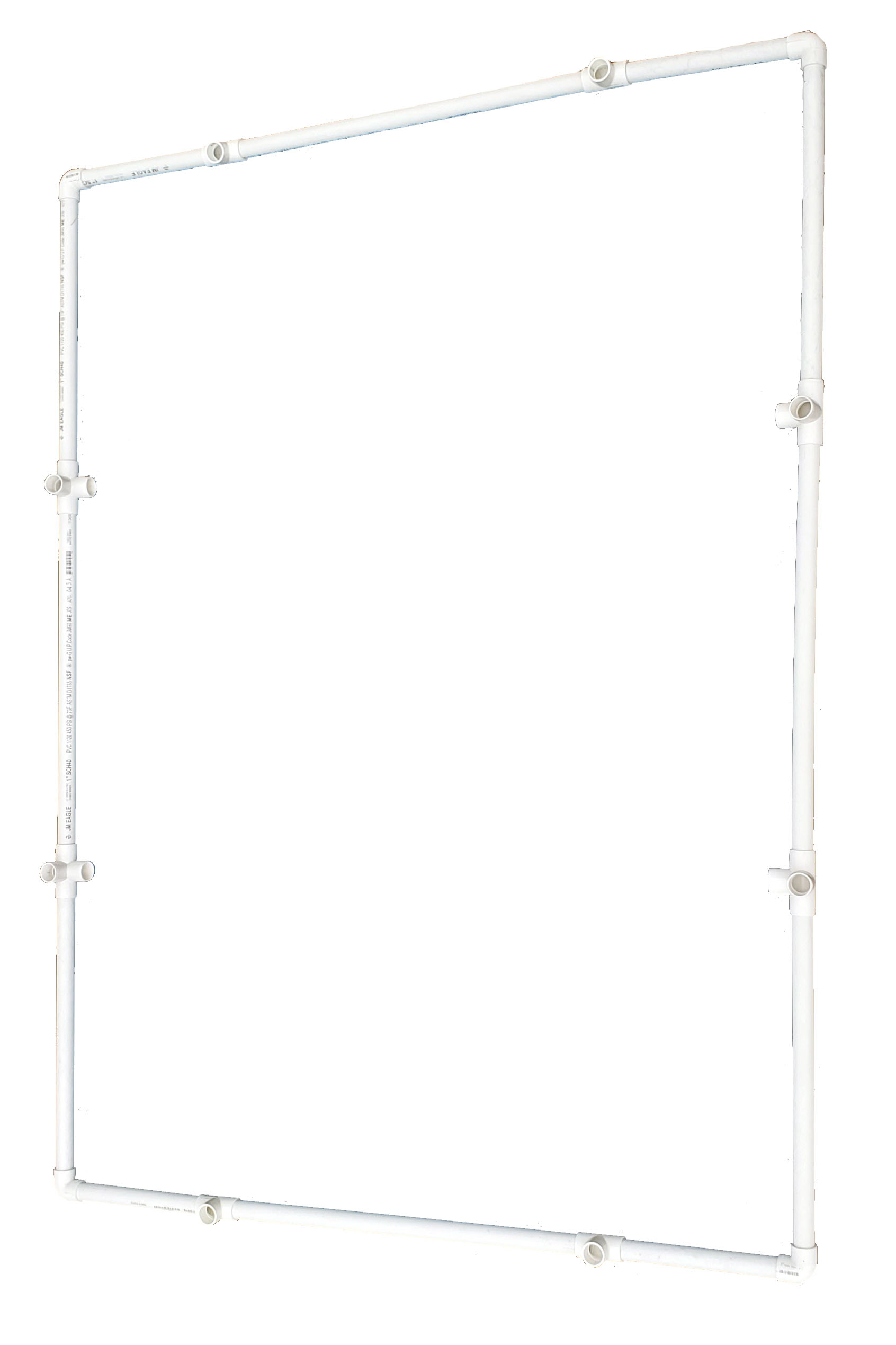 58″ x 78″ COMPLETE. DIY PVC Vocal Booth Frame Kit. Just Add Glue