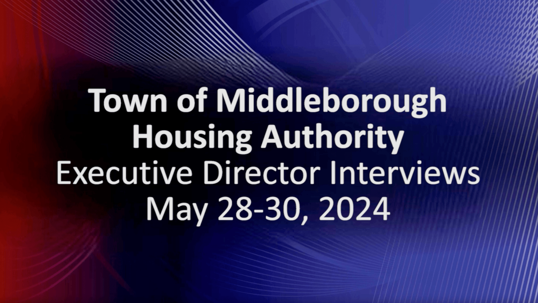 Housing Authority Executive Director Interviews 5283024