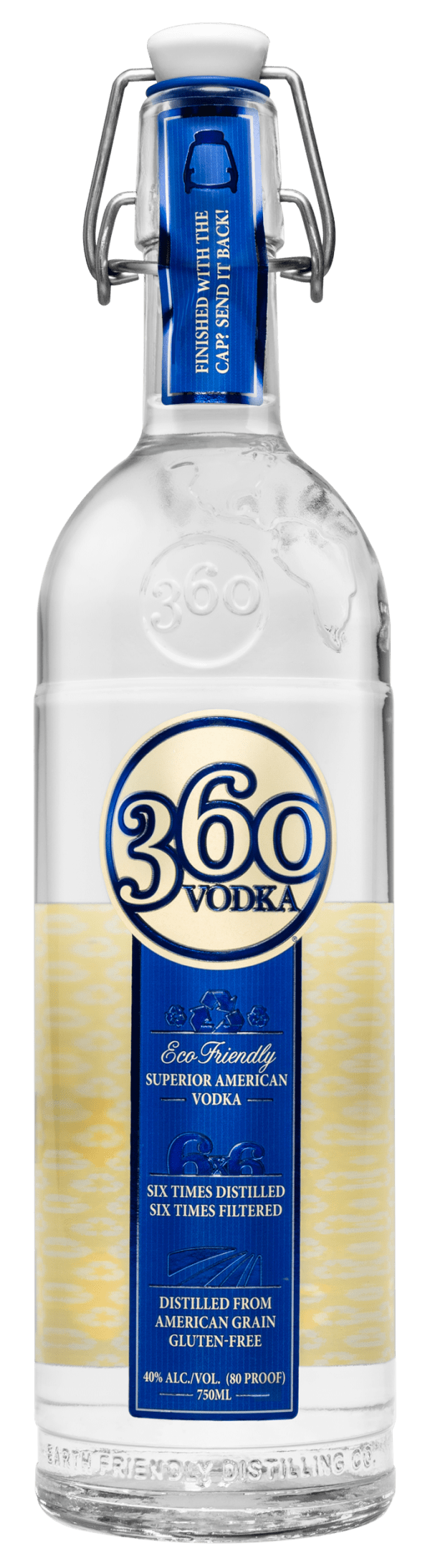 360 Vodka Original 80 Proof 360 EcoFriendly Vodka