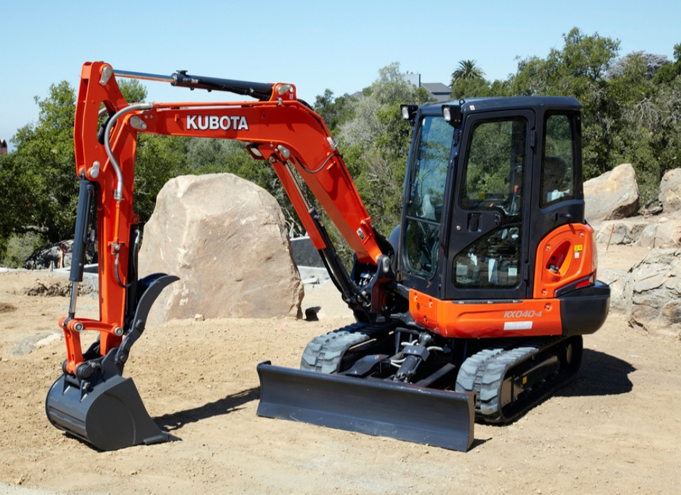KUBOTA KX 0404Mini Ex W/ Cab 10,000 lbs Vogel Crane