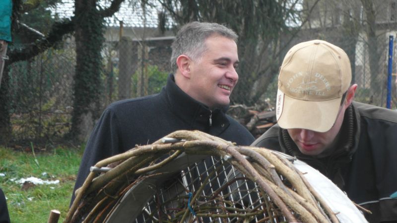 Das erste Storchennest steht // Vogel und Naturschutzgruppe Brandau e.V.