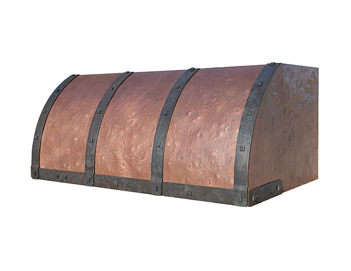 Barrel Range Hood Custom Range Kitchen by Vogler Metalwork & Design