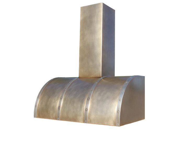 Barrel Range Hood Custom Range Kitchen by Vogler Metalwork & Design