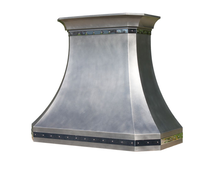 Mitered Sweep Range Hood Vogler Metalwork & Design Custom Range Hoods