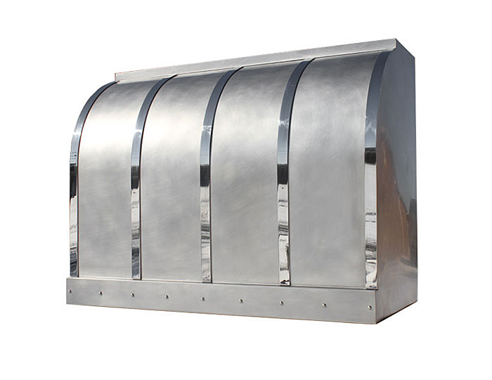 Barrel Range Hood Custom Range Kitchen by Vogler Metalwork & Design