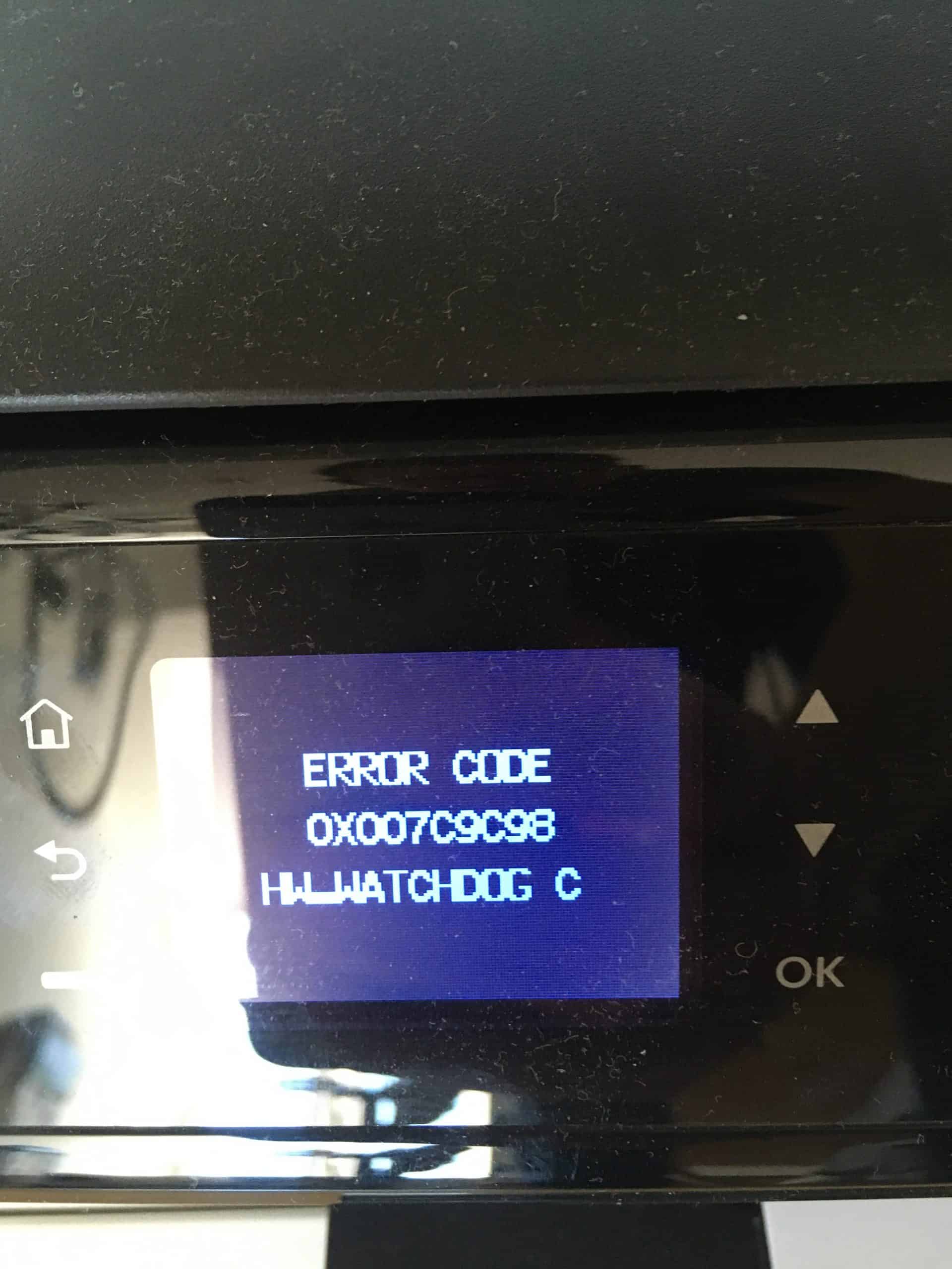 HP ENVY 4500 ERROR CODE 0x007C9C98 voir.pt