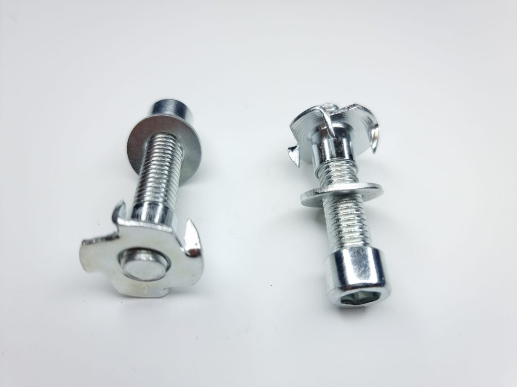 M10 * 55mm TNut, Hex socket bolt, flat washer 4Pronged Galvanised