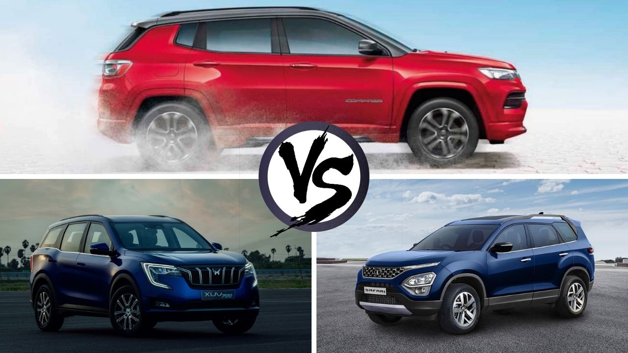 Tata Safari vs Mahindra XUV 7OO vs Jeep Compass Volklub