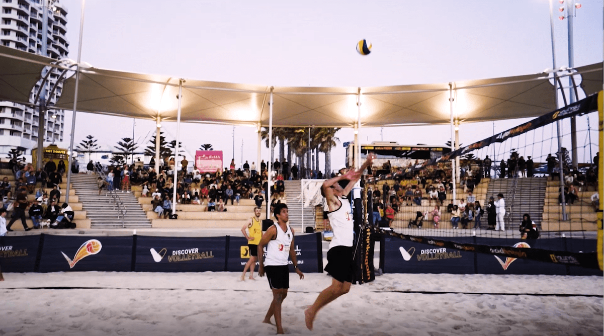 Beach Volleyball Royalty Entertains Scarborough Market Crowd