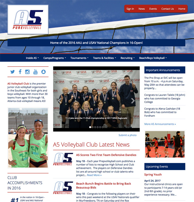 VolleyMax Club volleyball websites that do it all for you.