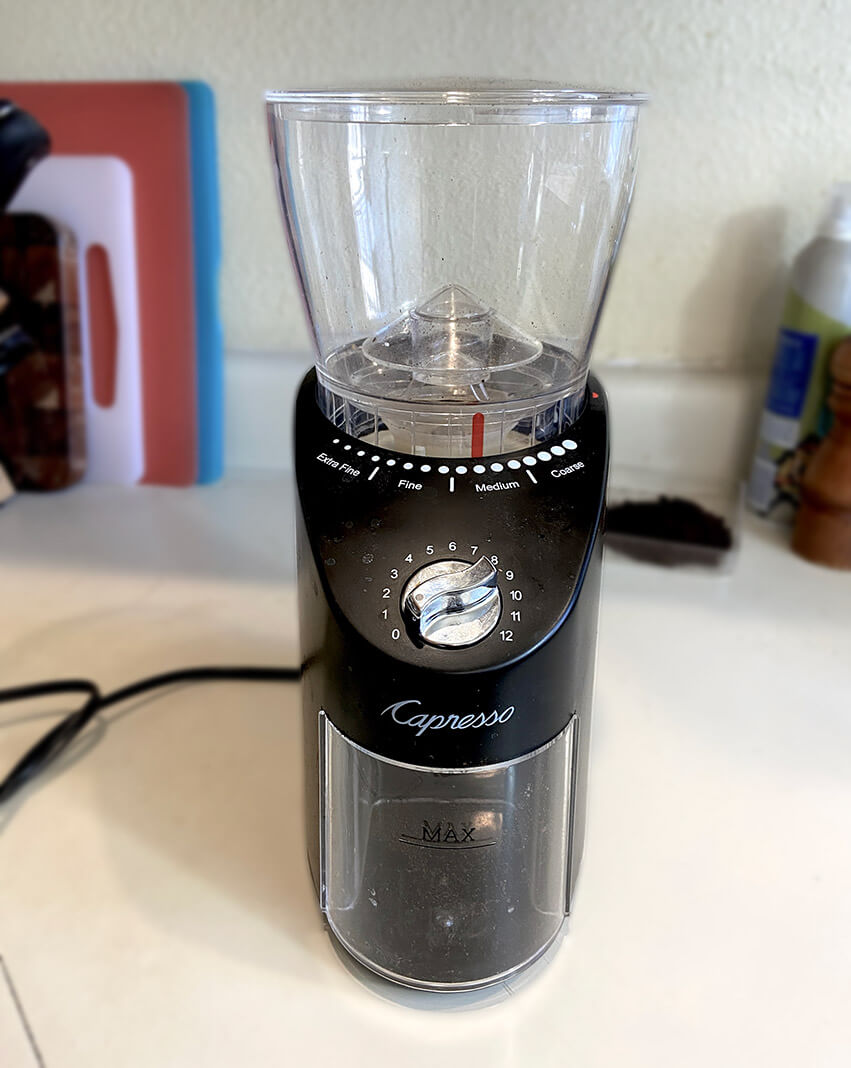 Capresso Infinity Plus, Coffee Grinder Review - Voltage Coffee - For