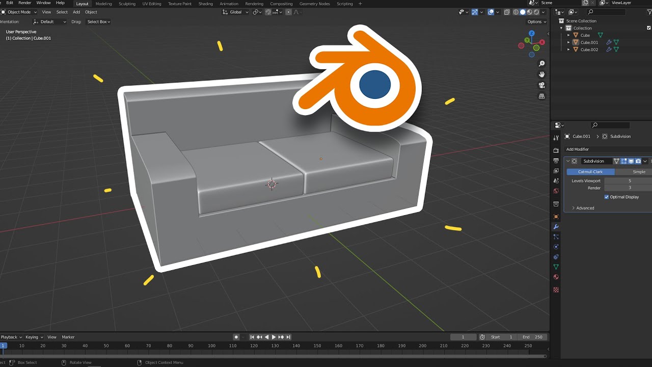 Sofa Modeling in Blender Tutorials CG Animation Tutorials