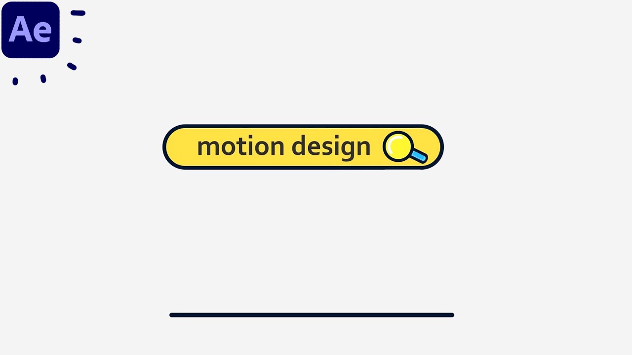Search Bar Motion Design Animation Tutorial in After Effects CG