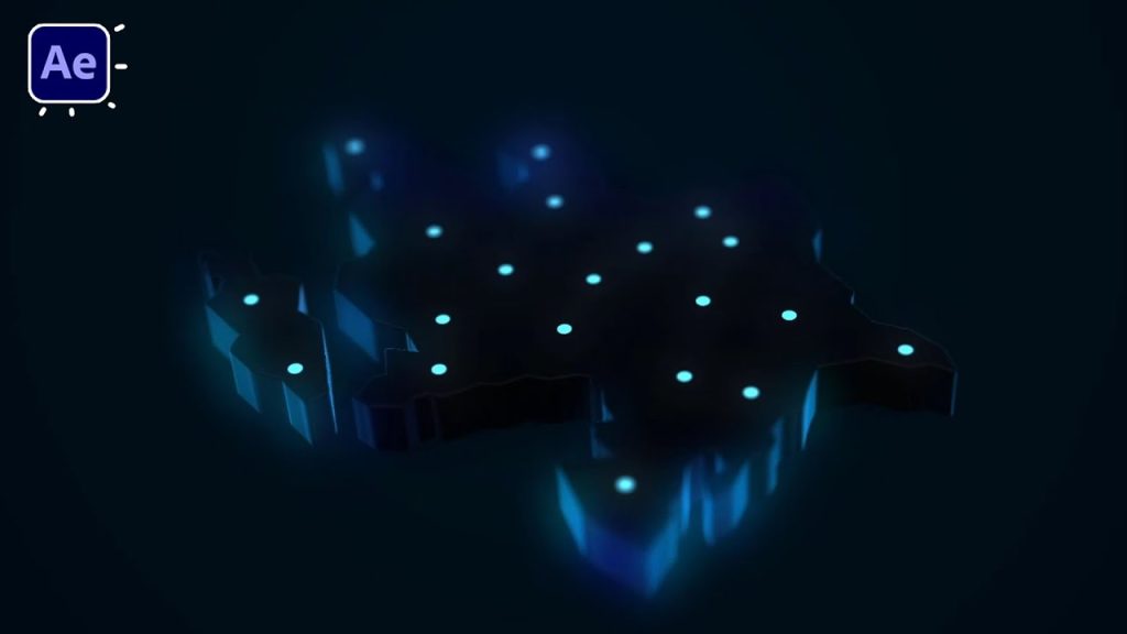 3D Motion Graphics Map Animation in Element 3D After Effects